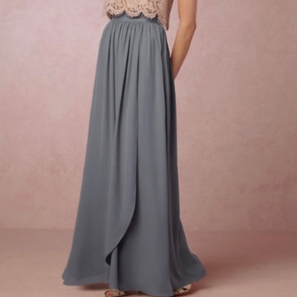 BHLDN Dresses & Skirts - Hitherto BHLDN Chiffon Maxi Jane Wrap Skirt